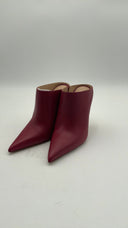 Michael Kors Women's Halle Leather Mule Pump Deep Red Shoes 5
