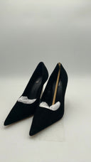 Michael Kors Women's Halle Suede Pump Black Shoes 7.5