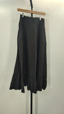 Quince Women's 100% Organic Cotton Gauze Smocked Maxi Skirt Black Basic L