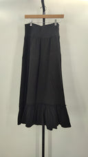 Quince Women's 100% Organic Cotton Gauze Smocked Maxi Skirt Black Basic L