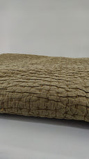 Quince Home European Linen Cotton Stitch Quilt Olive Bedding Full/Queen