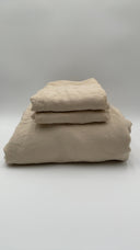 Quince Home European Linen Duvet Cover Set Oat Bedding Full/Queen