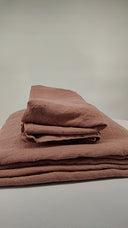 Quince Home European Linen Duvet Cover Set Dusty Mauve Bedding Full/Queen