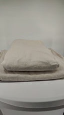 Quince Home European Linen Duvet Cover Set Sand Bedding Full/Queen