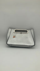 Michael Kors Women Chelsea Metallic Saffiano Leather Crossbody Bag Silver OS