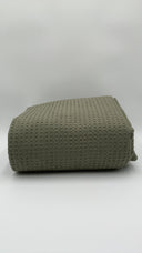 Quince Home Organic Luxe Honeycomb Duvet Cover Olive Bedding Full/Queen