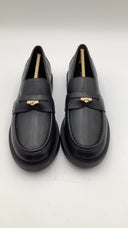 Michael Kors Women Eden Leather Loafer Shoes Black 8.5