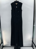 Michael Kors Women Crepe Double-Breasted Jumpsuit Black 0