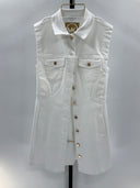 Michael Kors Womens White Basic Sleeved Dress S