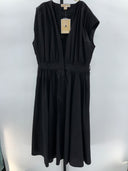 Michael Kors Womens Black Basic Sleeved Dress L