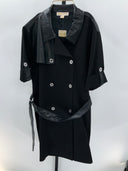 Michael Kors Womens Black Basic Sleeved Dress XL
