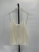 Quince Womens Washable Stretch Silk V-Neck Cami Ivory Sleeveless Top S