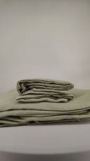 Quince European Linen Duvet Cover Set Sage Bedding Cal King