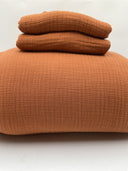 Quince Organic Airy Gauze Duvet Cover Set Terracotta Bedding Cal King