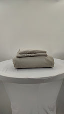 Quince Luxury Organic Sateen Duvet Cover Set Light Grey Bedding Cal King