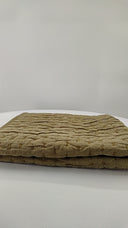 Quince European Linen Cotton Stitch Quilted Sham Set Olive Bedding Standard