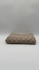Quince Silk Cashmere Checkered Boucle Throw Natural Bedding 50X60