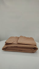 Quince European Linen Double Flange Duvet Cover Set Desert Sunset King/Cal King