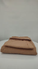 Quince European Linen Double Flange Duvet Cover Set Desert Sunset King/Cal King
