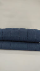 Quince European Linen Box Quilt Indigo Blue Bedding Twin