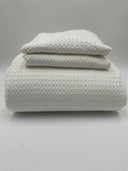 Quince Organic Luxe Waffle Duvet Cover Set White Bedding Cal King