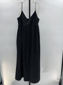 Quince Women's 100% Organic Cotton Sleeveless Maxi Dress Black Basic Sleeved M