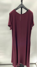 Quince Womens Washable Stretch Silk Voluminous Maxi Dress Wine Tasting L