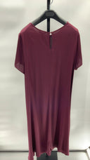 Quince Womens Washable Stretch Silk Voluminous Maxi Dress Wine Tasting L