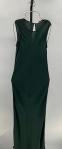 Quince Womens Washable Stretch Silk Tank Midi Dress Forest Green XS