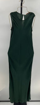 Quince Womens Washable Stretch Silk Tank Midi Dress Forest Green XS