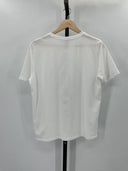 Michael Kors Studded Logo Charm Organic Cotton Jersey T-Shirt White L/G