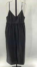 Quince Womens 100% Organic Cotton Sleeveless Maxi Dress Black Basic Sleeved XS