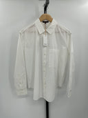 Quince 100% Organic Cotton Poplin Long Sleeve Boyfriend Shirt White XS
