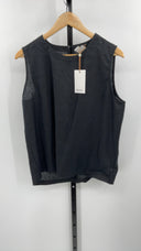 Quince Women's 100% European Linen Tank Black Sleeveless Top M