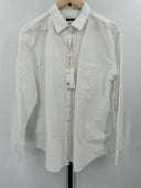 Quince Women's Organic Cotton Relaxed Oxford Shirt White Sleeved Top M