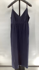 Quince Women's 100% Organic Cotton Sleeveless Maxi Dress Navy Basic Sleeved M