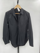 Quince Women's 100% Organic Cotton Poplin Long Sleeve Shirt Black Sleeved Top S