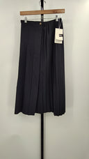 Cos Women's Pleated Wool-Blend Midi Skirt  Basic