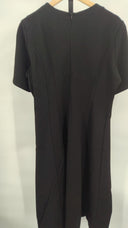 Quince Womens Ultra Stretch Ponte Short Sleeve Midi Dress Black XL