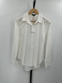 Quince Women's 100% Organic Cotton Poplin Long Sleeve Shirt White Sleeved Top S