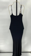 Quince Womens Tencel Rib Knit Maxi Slip Dress Black Basic Sleeved S