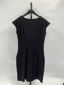 Quince Women's Ultra-Stretch Ponte Cap Sleeve Dress Black Basic Sleeved M
