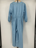 COS Women's V-Neck Culotte Jumpsuit Light Blue Sleeved 12