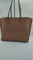Quince Italian Leather Triple Compartment Shopper Tote Cappuccino Bags OS