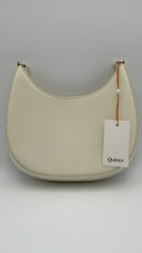 Quince Women's Italian Abrasivato Leather Shoulder Bag White One Size