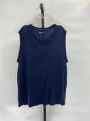 Quince Womens Cotton Modal Muscle Tank Navy Sleeved Top L