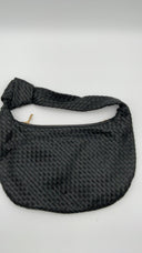 Quince Womens Italian Leather Handwoven Slouchy Shoulder Bag Black Bags