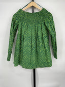 COS Women's Off-The-Shoulder Smocked Top Green Sleeved