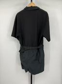 COS Women's Shell-Panel Playsuit Black Sleeved Top M