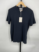 COS Men's Regular Cotton T-Shirt Navy Sleeved Top Blue XS